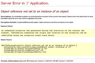 server error null reference exception